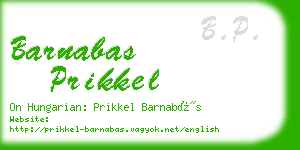 barnabas prikkel business card